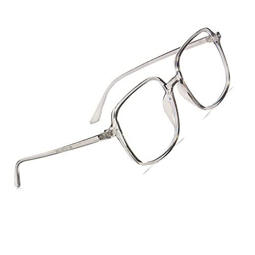 Voolga Blaulichtfilter Brille Klare Linse Slim-Brille Ohne Sehstärke Für Computer/Smartphones/Tablets Blaulicht Schutzbrille Brillenfassung mit Brillenetuis C4 von Voolga