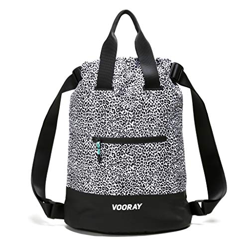 Vooray Flex Cinch Rucksack – 23 l Kordelzug Rucksack / Rucksack (Leopardenmuster) von Vooray