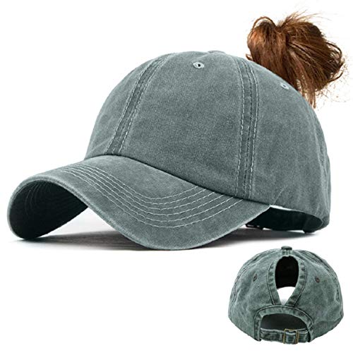 Voqeen Damen Basecap Baseball Cap Kappen Baseball Mützen Baumwolle Baseballmütze Sport Cap Snapback Cap Mädchen Mütze Hip Hop Cap Verstellbar UV Schutz Sonnenhut für Draußen Basecap(Grün) von Voqeen