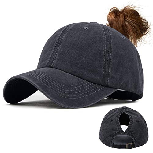 Voqeen Damen Basecap Baseball Cap Kappen Baseball Mützen Baumwolle Baseballmütze Sport Cap Snapback Cap Mädchen Mütze Hip Hop Cap Verstellbar UV Schutz Sonnenhut für Draußen Basecap(Schwarz) von Voqeen