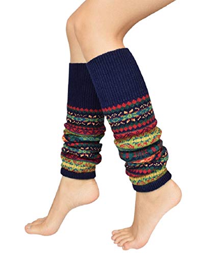 Voqeen Stulpen Damen Beinwärmer Knie Socken Böhme Gehäkelt Gestrickt Stulpen Bein Wärmer Beinstulpen Strümpfe Gestreift Strümpfe Socken Verdicken Tanzen Strumpf Lange Beinwärmer von Voqeen