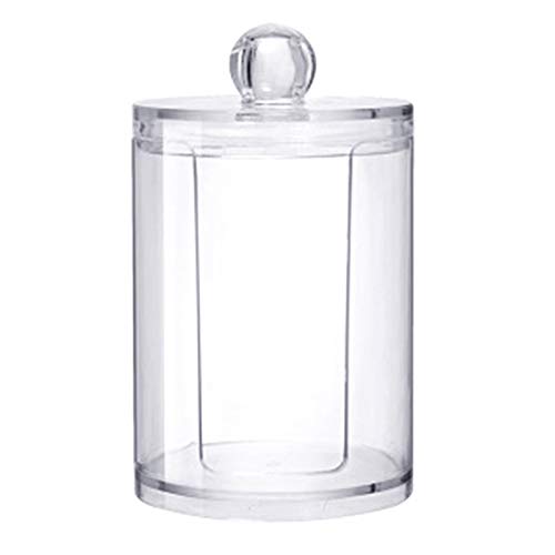 Voragrl 4 tragbare runde Gläser für Wattepad-Behälter, Kosmetik-Organizer, Make-up, Schmuck, Aufbewahrungsbox Halter für Zuhause von Voragrl