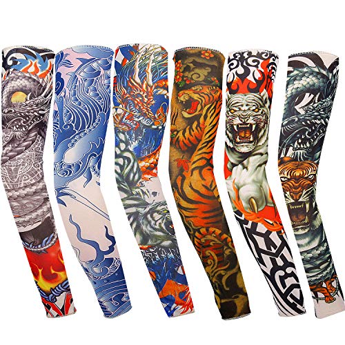 Tattoo Ärmel, Vordas 6 Stück Tatoo Armstrümpfe Arm Tattoo Strumpf Tattoo Armstrumpf Armstrümpfe Tattoo Strumpf Arm Männer für Karneval Fasching Party - Style B Tattoo Ärmel, Vordas 6 Stück Tatoo Armstrümpfe Arm Tattoo Strumpf Tattoo Armstrumpf Armstrümpfe Tattoo Strumpf Arm Männer für Karneval Fasching Party - Style B von Vordas