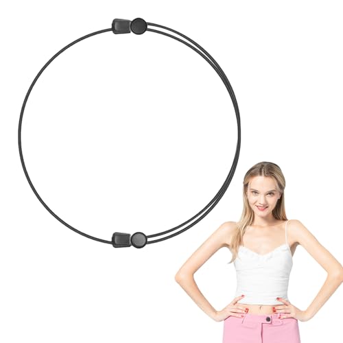 Vordpe Verstellbares Croptuck Gürtel, Elastische Crop Tuck Werkzeug für Damen, wiederverwendbarer Crop Tuck Gürtel, für T-Shirt Hemd Crop Top DIY Kleidung (Schwarz, M) von Vordpe