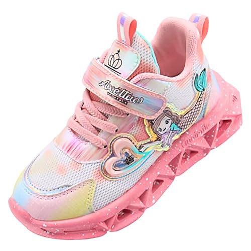 Vorkhuaeri Kinderschuhe Mädchen ELSA Turnschuhe, Kinder Prinzessin Schuhe Sneaker Sportschuhe für Mädchen Mesh Shoes (B2-Rosa-Mesh2,27) von Vorkhuaeri