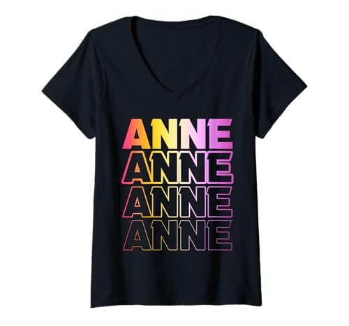 Damen Anne T-Shirt mit V-Ausschnitt Damen Anne T-Shirt mit V-Ausschnitt von Vorname Anne
