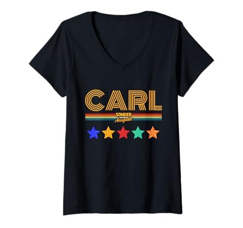 Damen Carl T-Shirt mit V-Ausschnitt von Vorname Carl