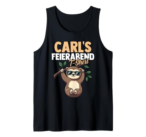 Herren Faultier Feierabend Carl Tank Top von Vorname Carl