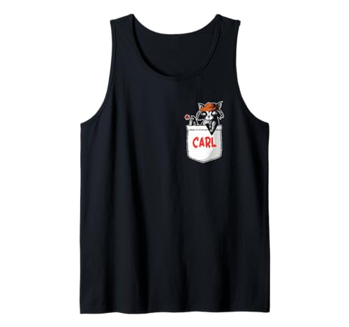 Herren Waschbär Carl Tank Top von Vorname Carl