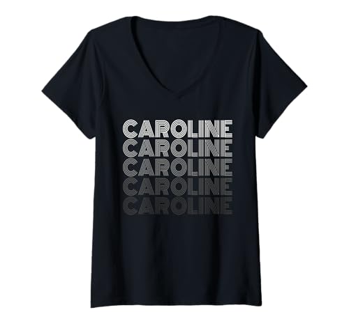 Damen Caroline T-Shirt mit V-Ausschnitt Damen Caroline T-Shirt mit V-Ausschnitt von Vorname Caroline