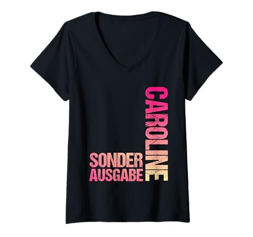 Damen Caroline T-Shirt mit V-Ausschnitt Damen Caroline T-Shirt mit V-Ausschnitt von Vorname Caroline