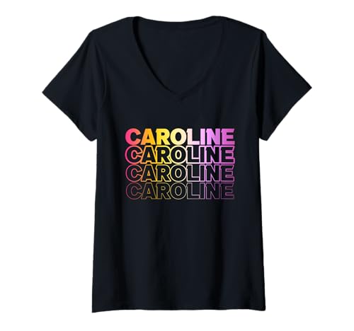 Damen Caroline T-Shirt mit V-Ausschnitt Damen Caroline T-Shirt mit V-Ausschnitt von Vorname Caroline