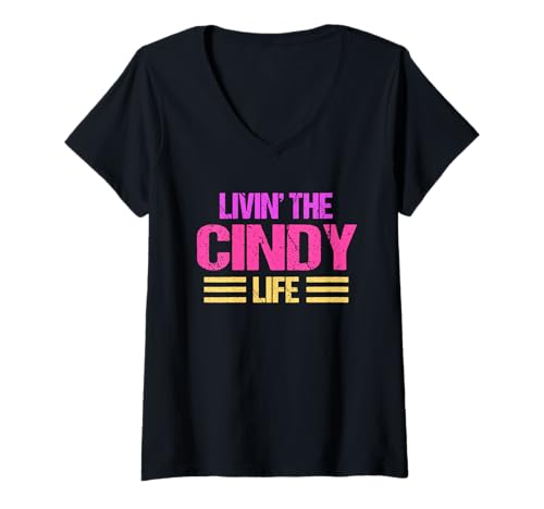 Damen Cindy T-Shirt mit V-Ausschnitt Damen Cindy T-Shirt mit V-Ausschnitt von Vorname Cindy