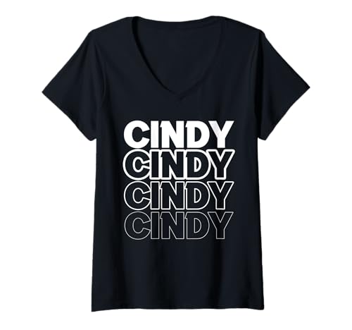 Damen Cindy T-Shirt mit V-Ausschnitt Damen Cindy T-Shirt mit V-Ausschnitt von Vorname Cindy