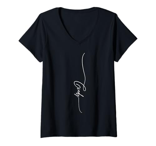 Damen Cindy T-Shirt mit V-Ausschnitt Damen Cindy T-Shirt mit V-Ausschnitt von Vorname Cindy