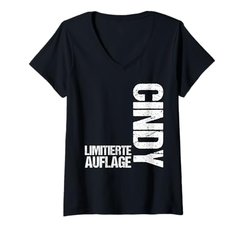 Damen Cindy T-Shirt mit V-Ausschnitt Damen Cindy T-Shirt mit V-Ausschnitt von Vorname Cindy