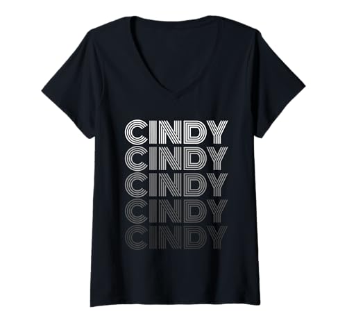 Damen Cindy T-Shirt mit V-Ausschnitt Damen Cindy T-Shirt mit V-Ausschnitt von Vorname Cindy