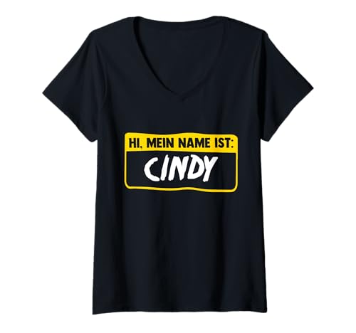 Damen Cindy T-Shirt mit V-Ausschnitt Damen Cindy T-Shirt mit V-Ausschnitt von Vorname Cindy
