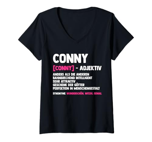 Damen Conny T-Shirt mit V-Ausschnitt Damen Conny T-Shirt mit V-Ausschnitt von Vorname Conny