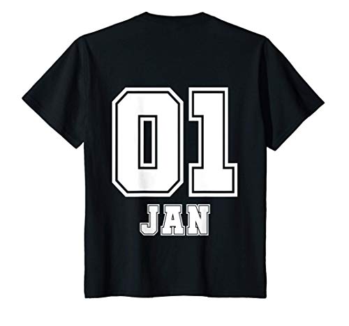 Kinder Jan Name Jungs Nummer Rücken T-Shirt von Vorname Fußball