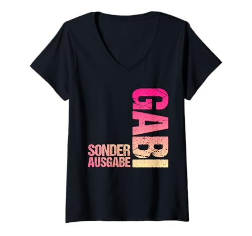 Damen Gabi T-Shirt mit V-Ausschnitt von Vorname Gabi Gabriela Gabrielle