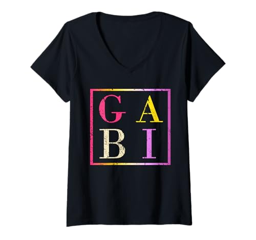 Damen Gabi T-Shirt mit V-Ausschnitt von Vorname Gabi Gabriela Gabrielle