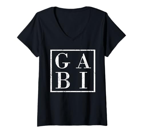 Damen Gabi T-Shirt mit V-Ausschnitt von Vorname Gabi Gabriela Gabrielle