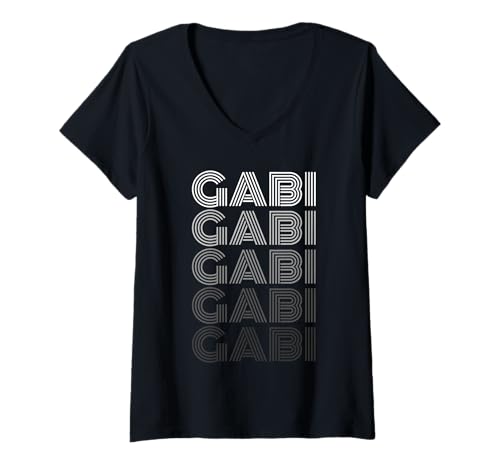 Damen Gabi T-Shirt mit V-Ausschnitt von Vorname Gabi Gabriela Gabrielle