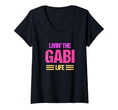 Damen Gabi T-Shirt mit V-Ausschnitt von Vorname Gabi Gabriela Gabrielle