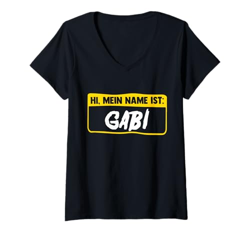 Damen Gabi T-Shirt mit V-Ausschnitt von Vorname Gabi Gabriela Gabrielle