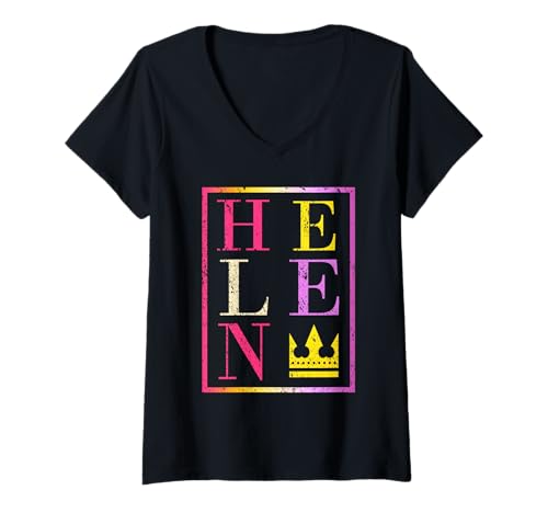 Damen Helen T-Shirt mit V-Ausschnitt von Vorname Helen