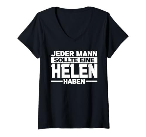 Damen Helen T-Shirt mit V-Ausschnitt von Vorname Helen