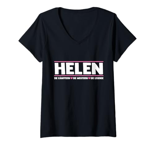 Damen Helen T-Shirt mit V-Ausschnitt von Vorname Helen