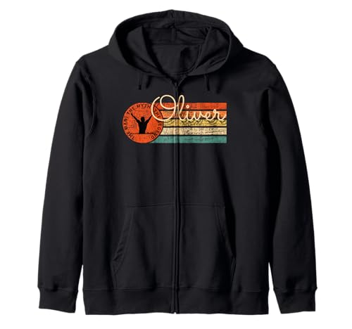 Oliver Man Myth Legend Lustiger Herren Retro Vintage Spruch Kapuzenjacke von Vorname Herren Geburtstag Geschenk