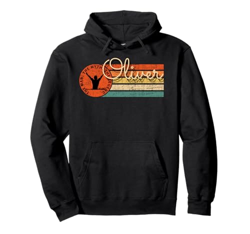 Oliver Man Myth Legend Lustiger Herren Retro Vintage Spruch Pullover Hoodie von Vorname Herren Geburtstag Geschenk