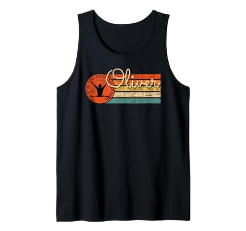 Oliver Man Myth Legend Lustiger Herren Retro Vintage Spruch Tank Top von Vorname Herren Geburtstag Geschenk