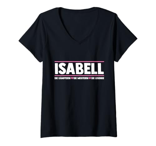 Damen Isabell T-Shirt mit V-Ausschnitt Damen Isabell T-Shirt mit V-Ausschnitt von Vorname Isabell