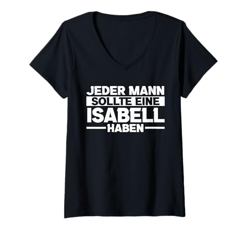 Damen Isabell T-Shirt mit V-Ausschnitt Damen Isabell T-Shirt mit V-Ausschnitt von Vorname Isabell