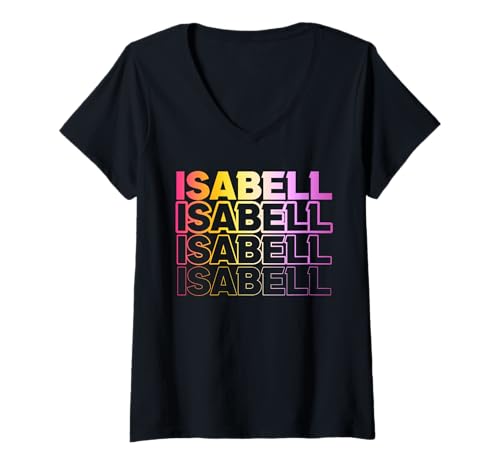 Damen Isabell T-Shirt mit V-Ausschnitt von Vorname Isabell
