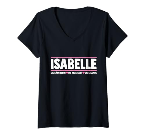 Damen Isabelle T-Shirt mit V-Ausschnitt Damen Isabelle T-Shirt mit V-Ausschnitt von Vorname Isabelle