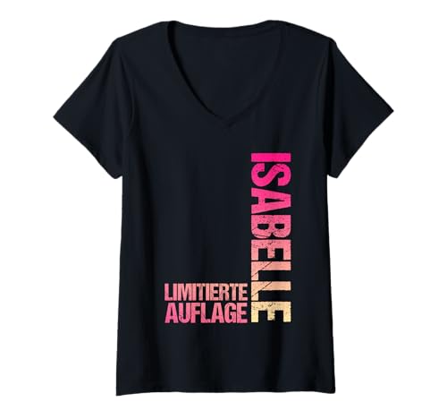Damen Isabelle T-Shirt mit V-Ausschnitt von Vorname Isabelle