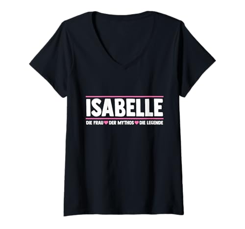 Damen Isabelle T-Shirt mit V-Ausschnitt Damen Isabelle T-Shirt mit V-Ausschnitt von Vorname Isabelle