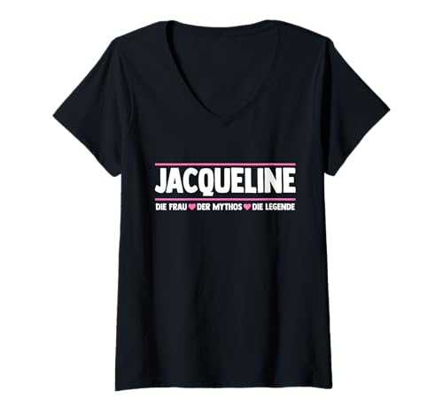 Damen Jacqueline T-Shirt mit V-Ausschnitt von Vorname Jacqueline