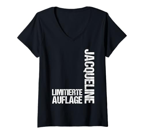 Damen Jacqueline T-Shirt mit V-Ausschnitt von Vorname Jacqueline