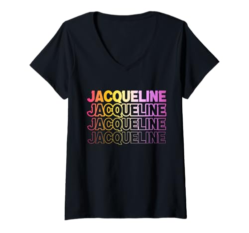 Damen Jacqueline T-Shirt mit V-Ausschnitt von Vorname Jacqueline