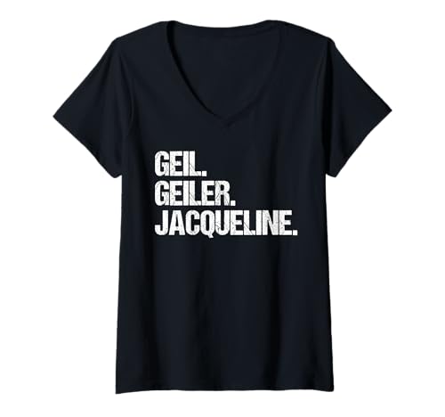Damen Jacqueline T-Shirt mit V-Ausschnitt von Vorname Jacqueline