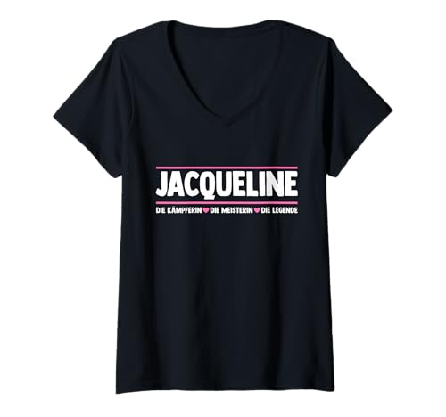 Damen Jacqueline T-Shirt mit V-Ausschnitt von Vorname Jacqueline