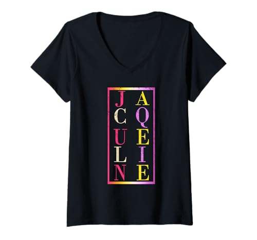 Damen Jacqueline T-Shirt mit V-Ausschnitt von Vorname Jacqueline
