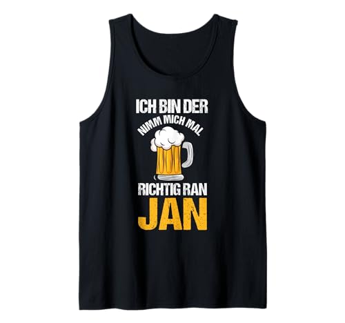 Herren Bier Bierliebhaber Saufen Feiern Jan Tank Top Herren Bier Bierliebhaber Saufen Feiern Jan Tank Top von Vorname Jan