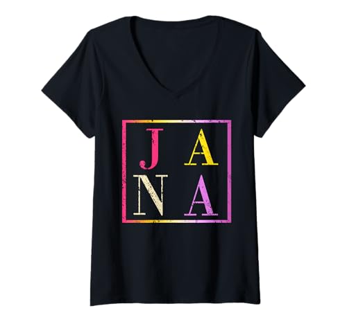 Damen Jana T-Shirt mit V-Ausschnitt von Vorname Jana